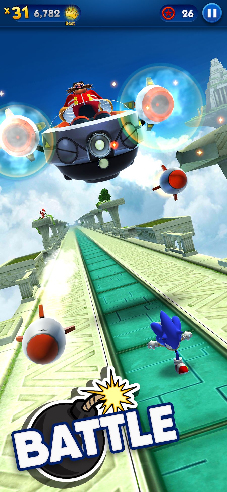 Hình ảnh Sonic Dash Hack Menu