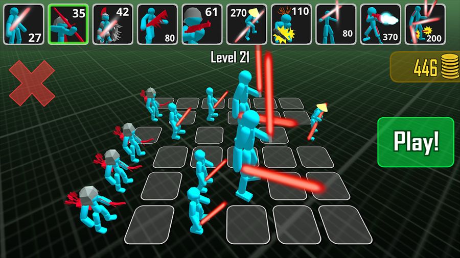 Hình ảnh Trận chiến giả lập Stickman Hack Full Tiền