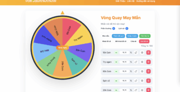 Giao diện của công cụ VongQuayMayMan.mobi